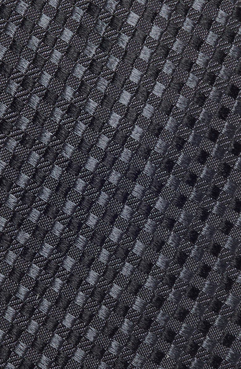 Nordstrom Lamont Check Silk Tie, Alternate, color, Black