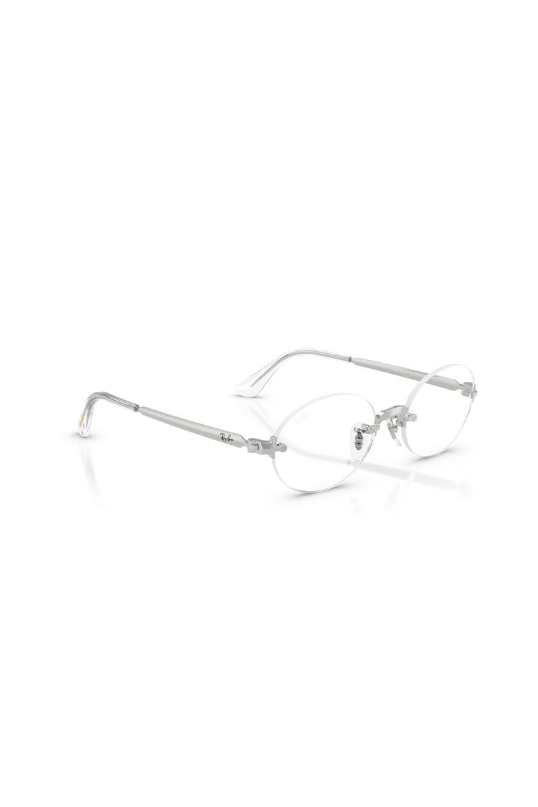52mm Oval optical glasses, Alternate, color, Silver