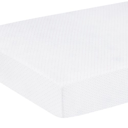 Little English Pima Crib Sheet In White