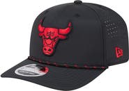 New Era Men's New Era Black Chicago Bulls Sport Rope Vented Stretch-Snap 9SEVENTY Hat