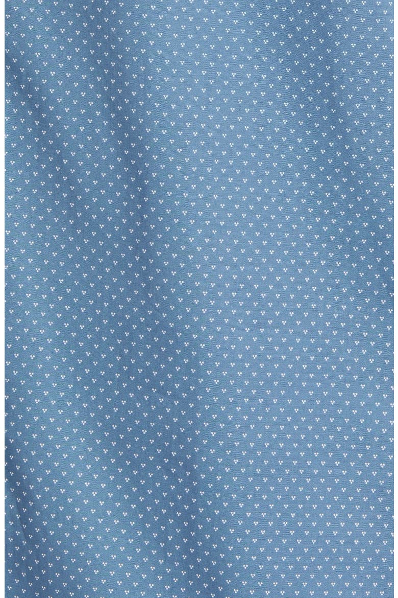 Extra Trim Fit Neat Non-Iron Cotton Dress Shirt, Alternate, color, BLUE CAPTAIN LUXE TRIDOTS