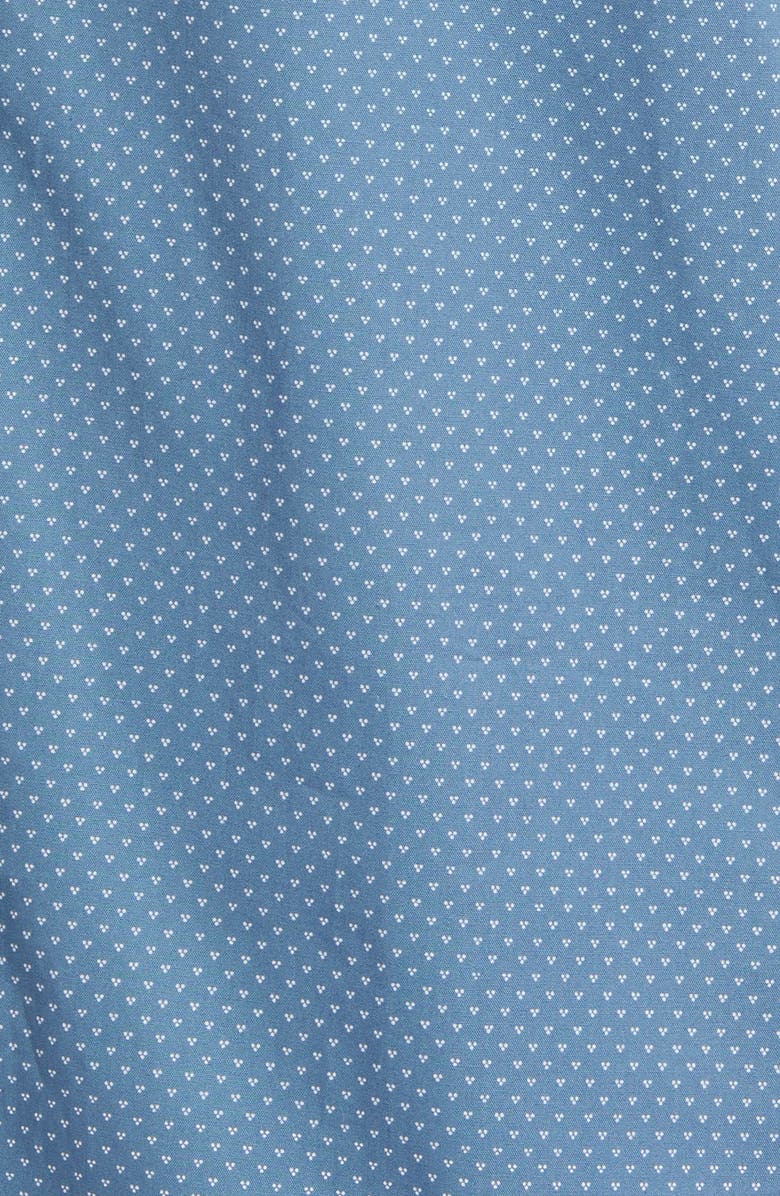 Nordstrom Extra Trim Fit Neat Non-Iron Cotton Dress Shirt, Alternate, color, 