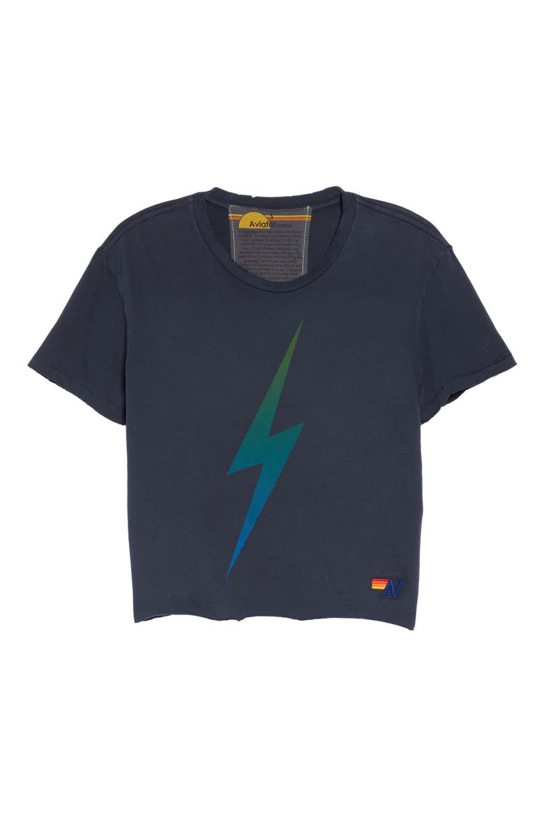Bolt Fade Boyfriend Tee, Alternate, color, CHARCOAL