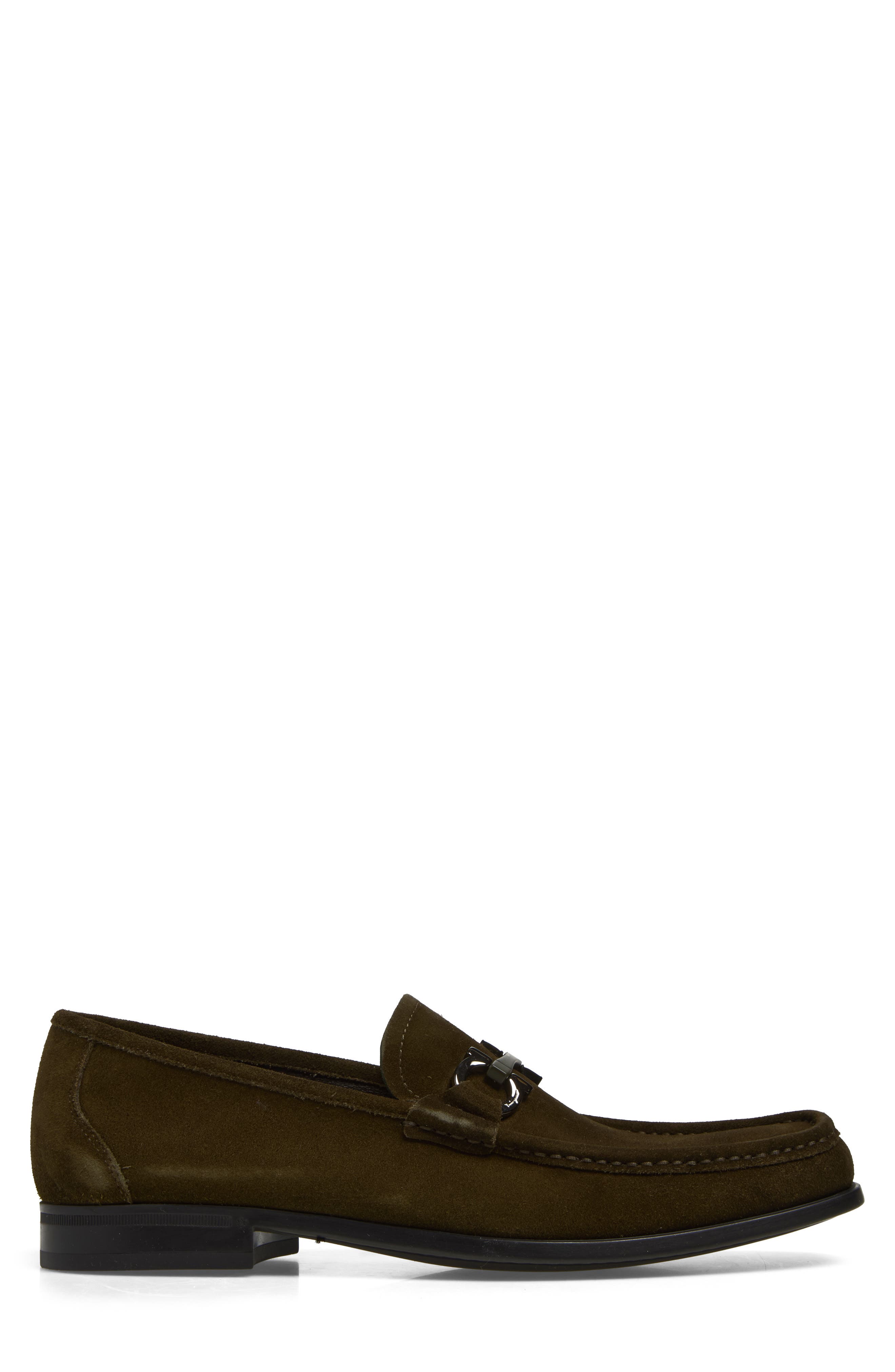 FERRAGAMO Grandioso Bit Loafer, Alternate, color, Loden Nero