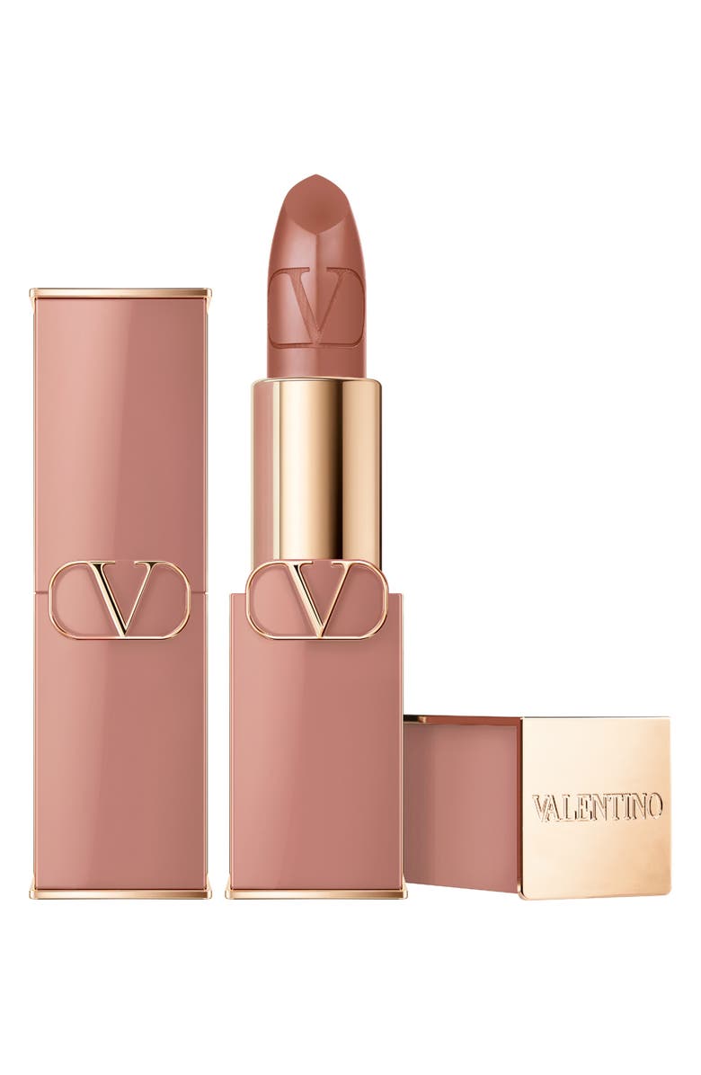 Valentino Satin Refillable Lipstick, Main, color, Brown