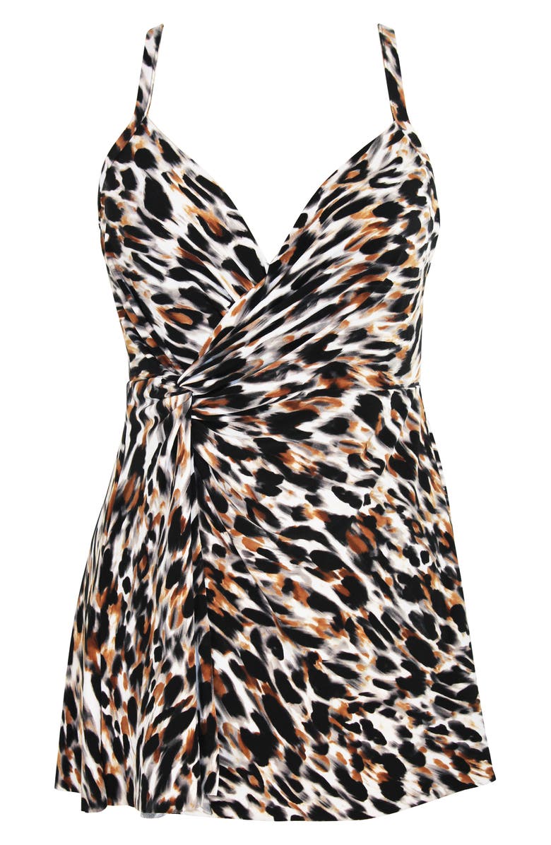 Miraclesuit<sup>®</sup> Fur Realz Adora Skirted One-Piece Swimsuit, Alternate, color, 