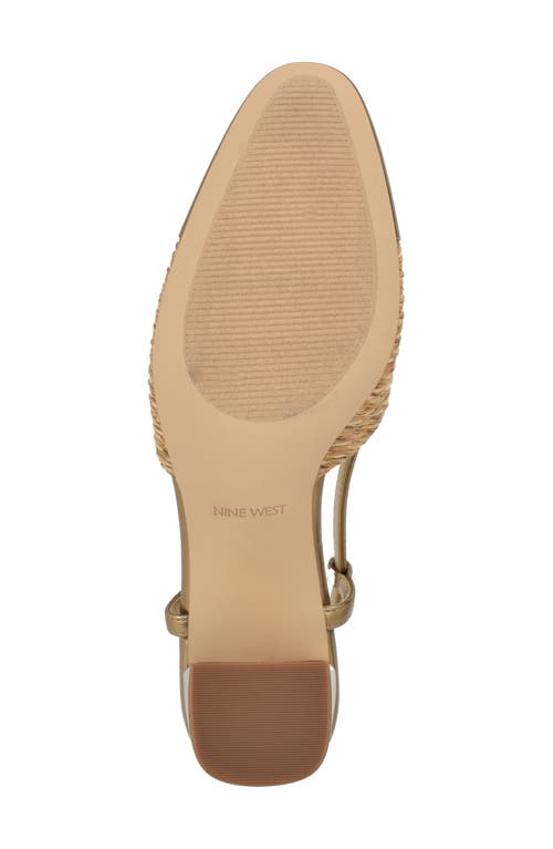 Nine West Unda Slingback Cap Toe Pump In Bronze