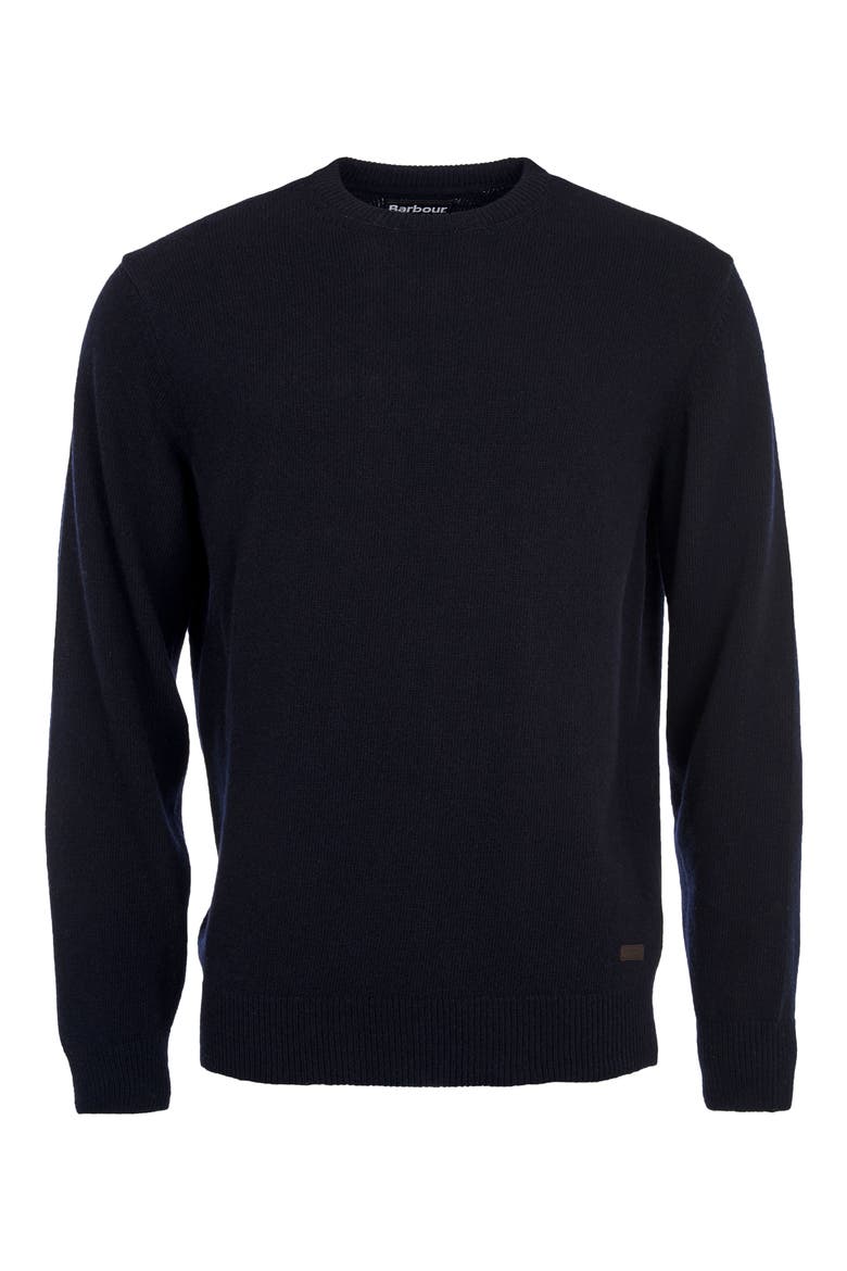 Essential Patch Wool Crewneck Sweater, Alternate, color, NAVY