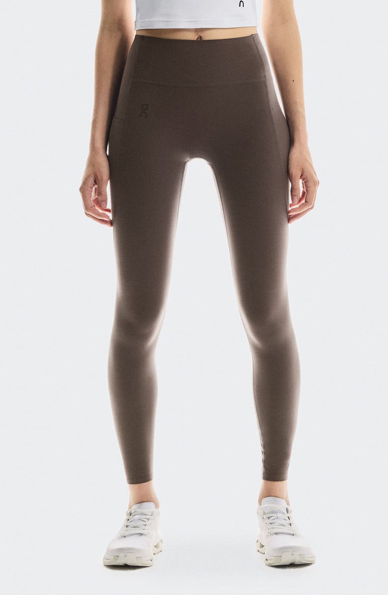 On Studio Crop Leggings, Main, color, Pebble