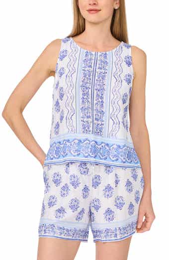 CeCe Boarder Print Tank & Shorts Set