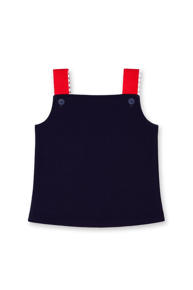 Knit Top With Ric Rac, Flowers & Star, Alternate, color, Navy Blue