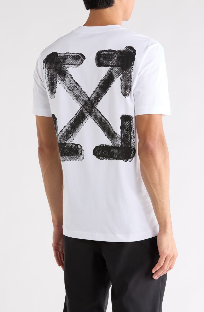 Off-White Spray Paint Arrow Graphic Slim T-Shirt, Alternate, color, White-Black