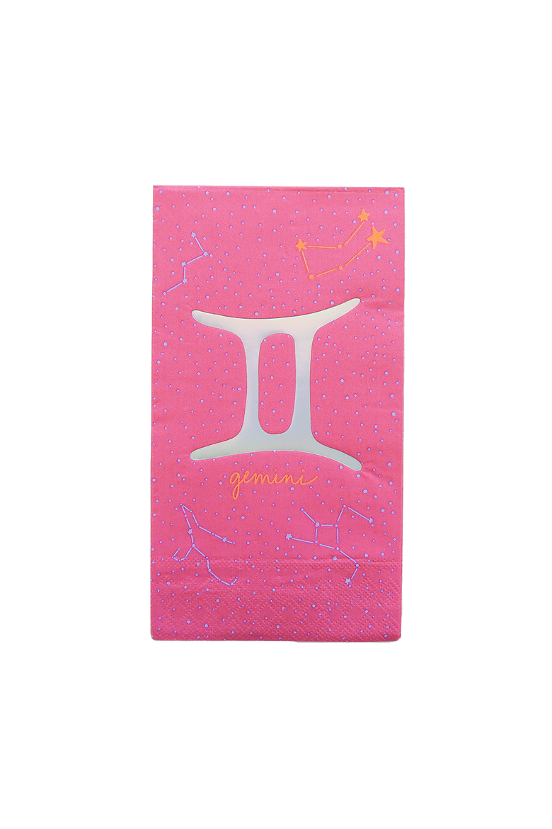 Zodiac Themed Guest Napkins, Main, color, Gemini