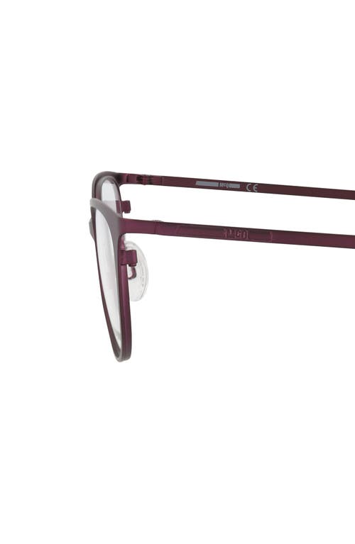 Alexander Mcqueen Mcqueen 50mm Cat Eye Optical Glasses In Violet Violet Transparent