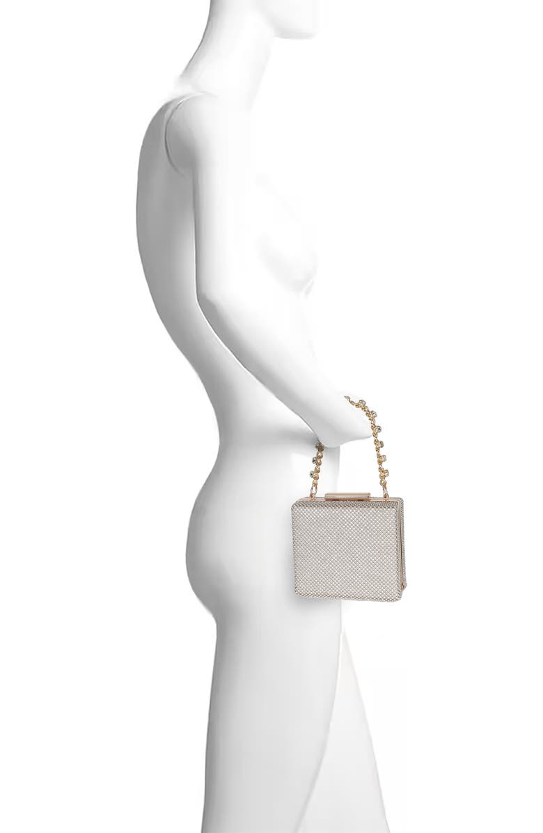 Jewel Badgley Mischka Billie Crystal Mini Box Clutch, Alternate, color, Gold