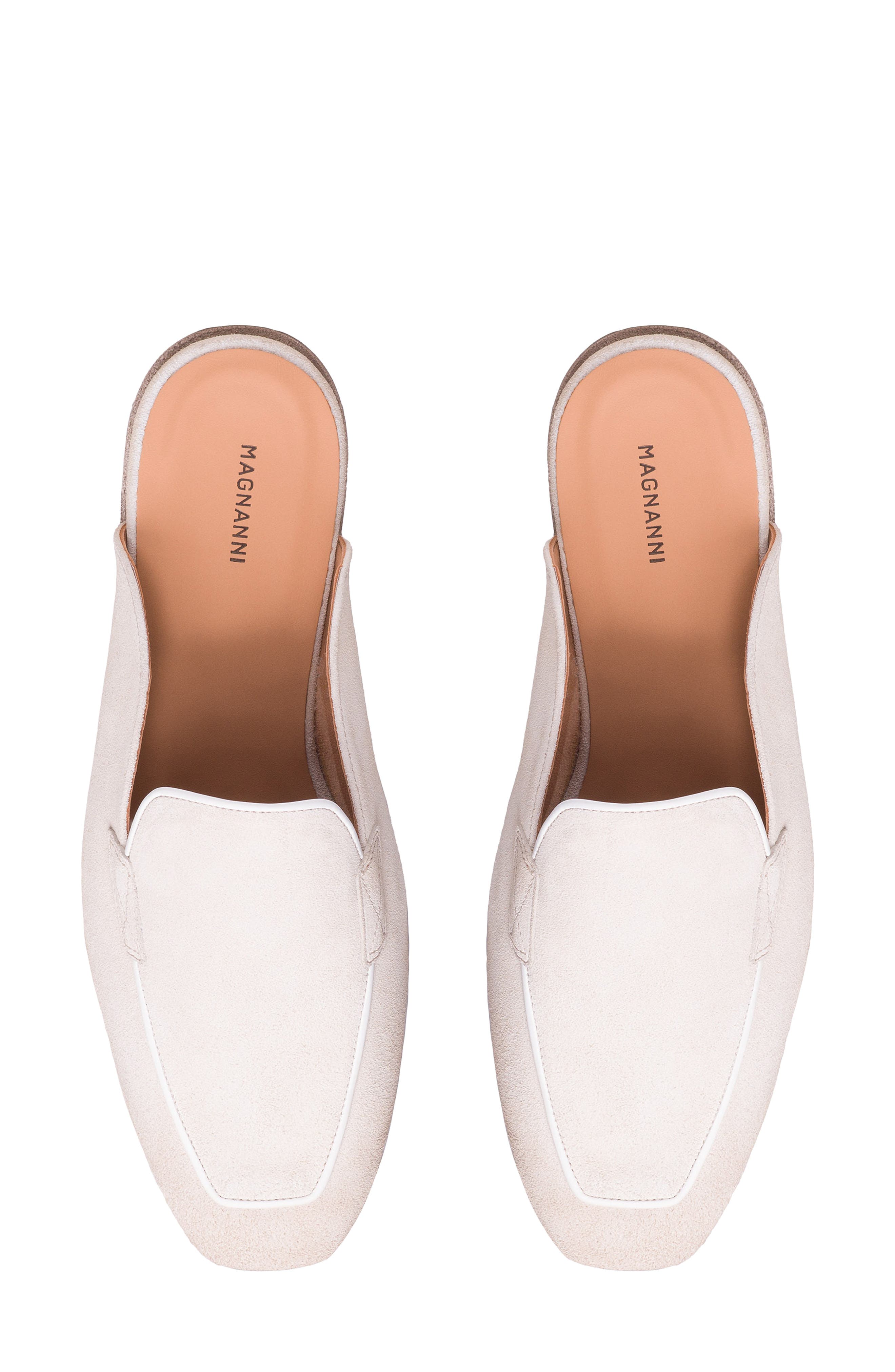 Bella Flat Mule, Alternate, color, BONE SUEDE