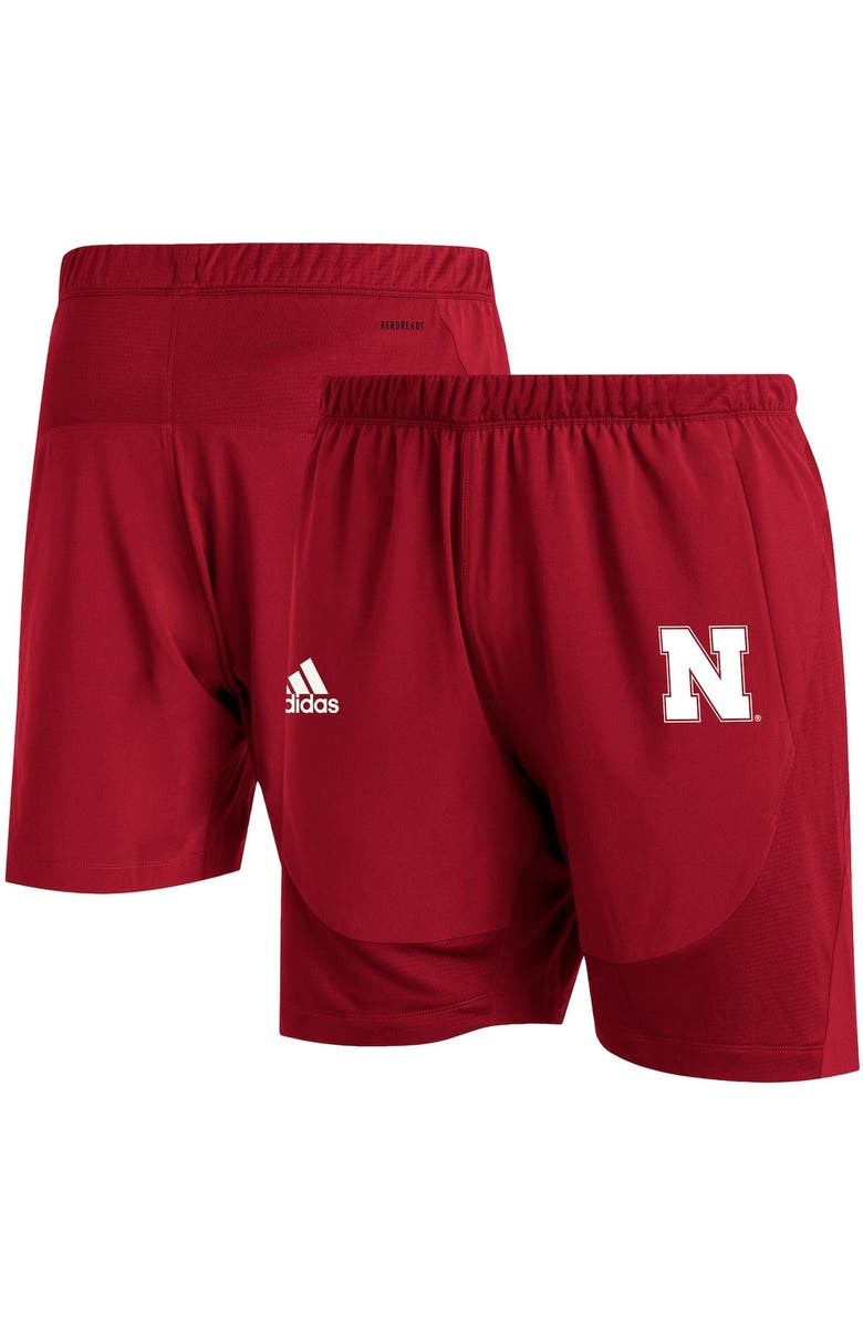 adidas Men's adidas Scarlet Nebraska Huskers 2021 Sideline AEROREADY Training Shorts, Main, color, Scarlet