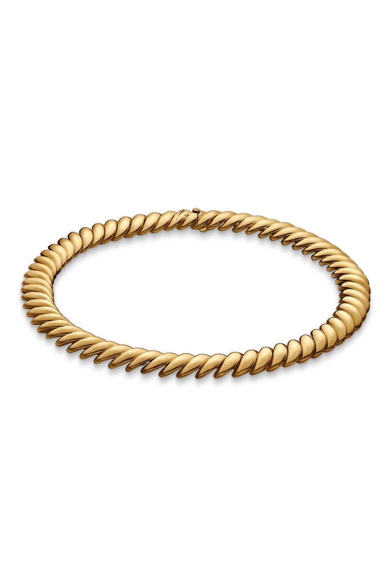 Sculpted Cable Necklace in 18K Yellow Gold, 14mm, Alternate, color, 18K YELLOW GOLD