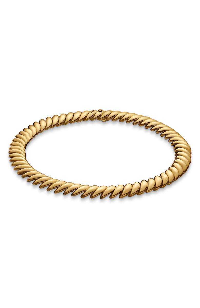 David Yurman Sculpted Cable Necklace in 18K Yellow Gold, 14mm, Alternate, color, 18K Yellow Gold
