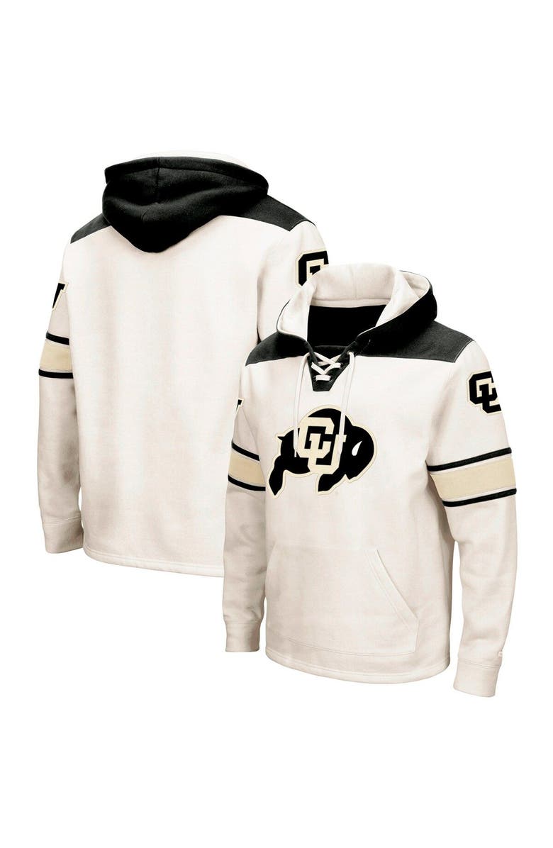 COLOSSEUM Men's Colosseum Cream Colorado Buffaloes 2.0 Lace-Up Hoodie, Alternate, color, Cream