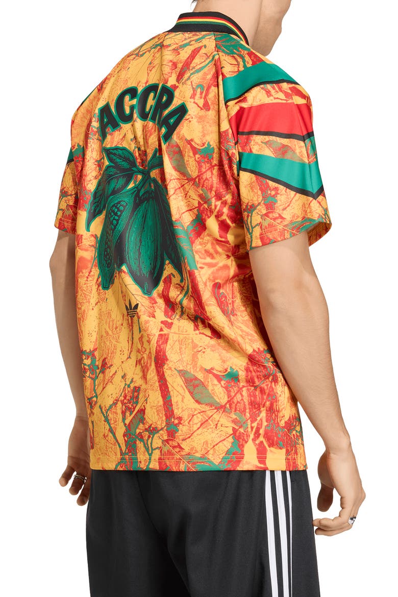 Ghana Graphic Jersey, Alternate, color, GREEN/ YELLOW/ BETTER SCARLET