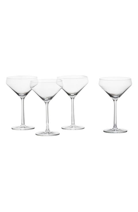 Pure Set of 4 Martini Glasses