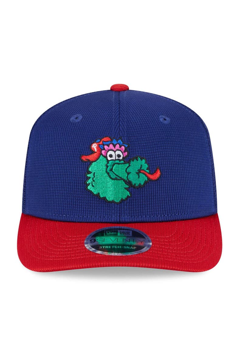 New Era Men's New Era  Royal/Red Philadelphia Phillies 2025 Batting Practice 9SEVENTY Stretch-Snap Trucker Hat, Alternate, color, Royal