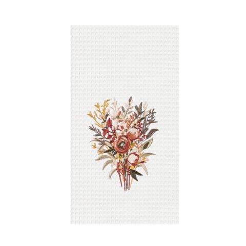 Fall Floral Flowers Daisy Cute Dishtowel Home Kitchen Drying Dish Towel All Seasons Fall Autumn Harvest Decor Decoration