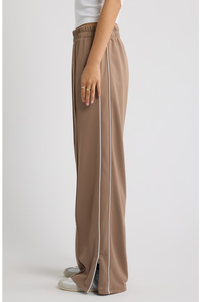 Fleece Track Pants, Alternate, color, BROWN TRAIL