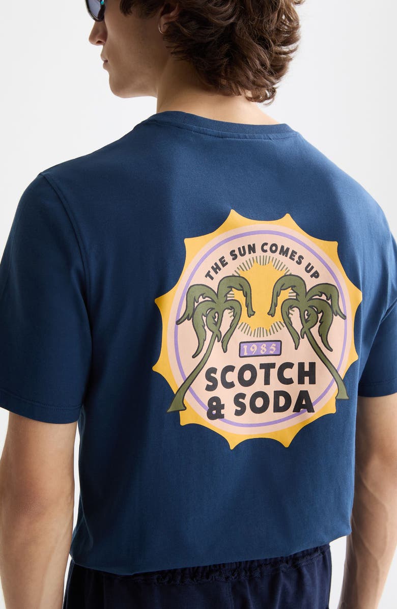 Scotch & Soda Crewneck Graphic T-Shirt, Alternate, color, Insignia Blue