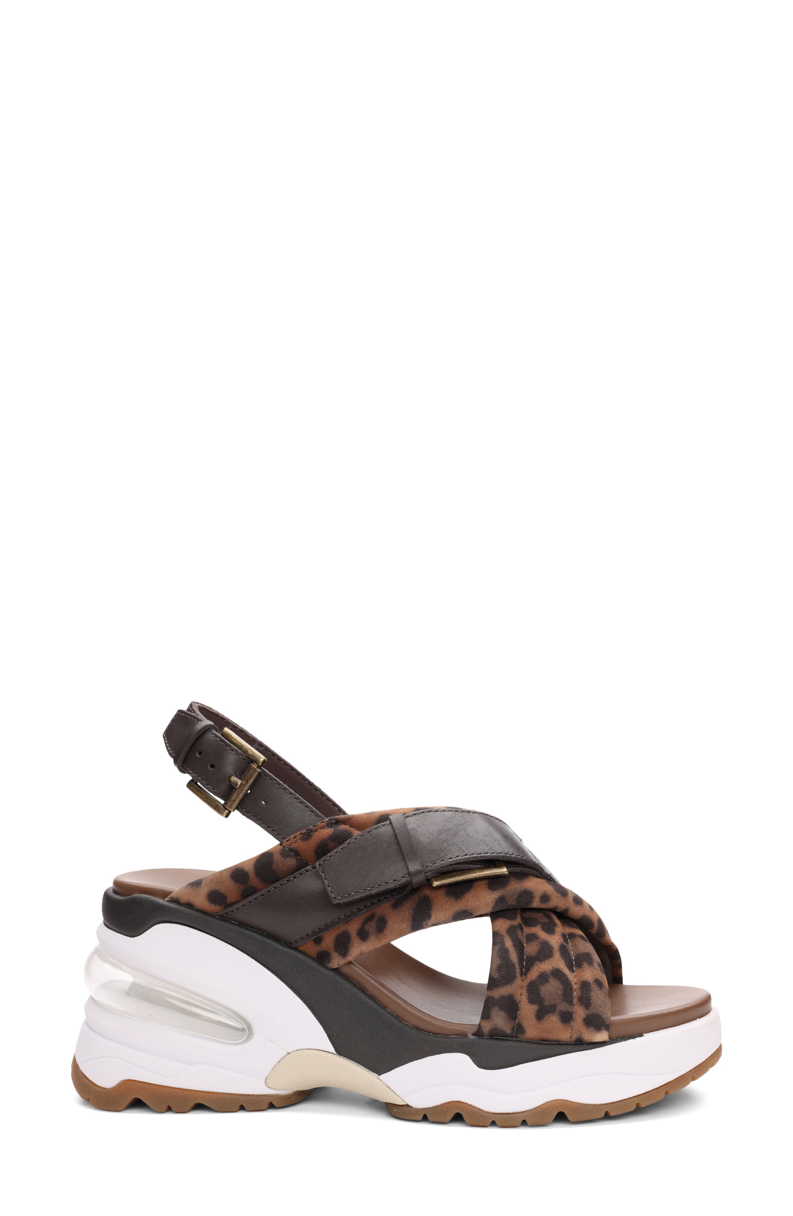 Ash Dixie Bis Leopard Slingback Slide Sandal, Alternate, color, 
