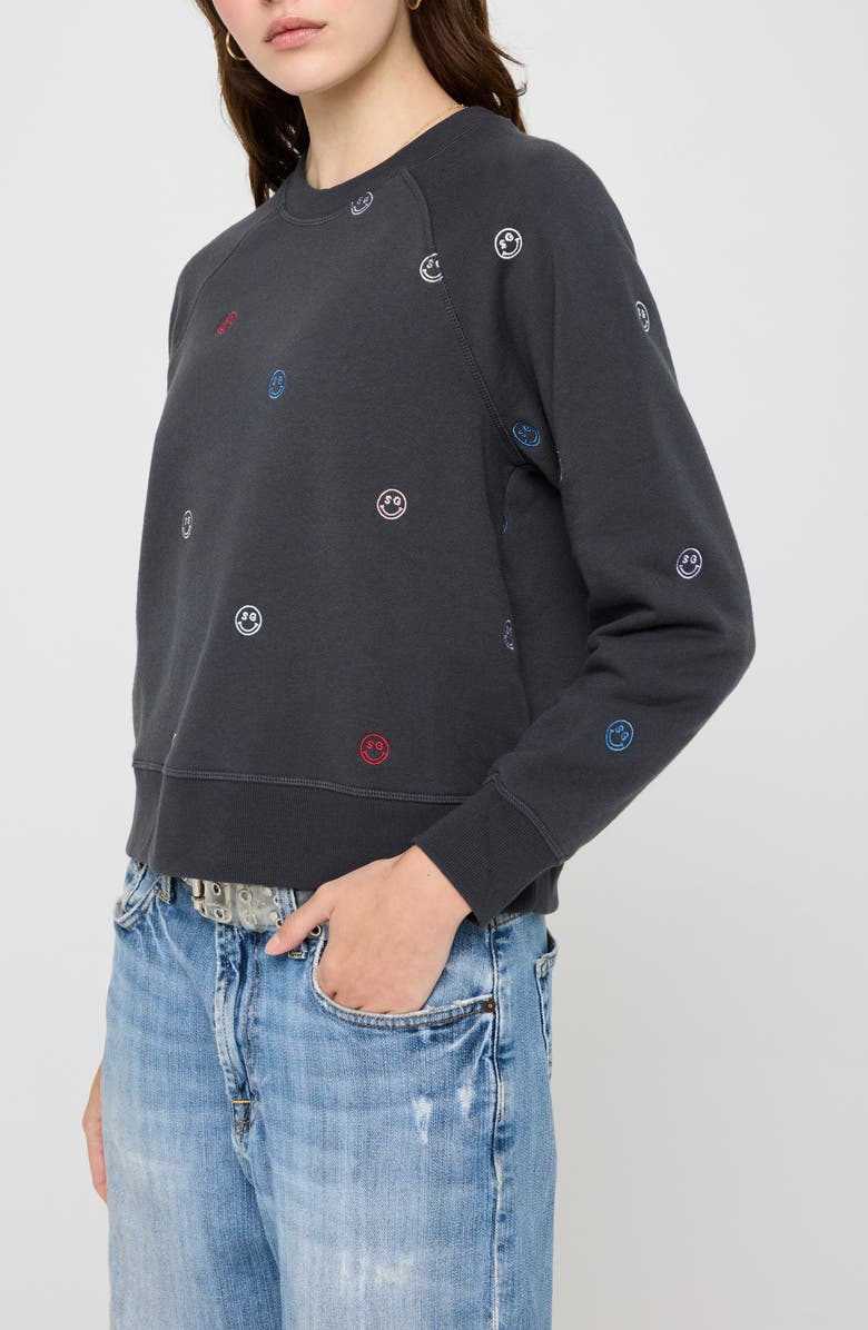 Spiritual Gangster All Smiles Forever Crewneck Sweatshirt, Alternate, color, Vintage Black