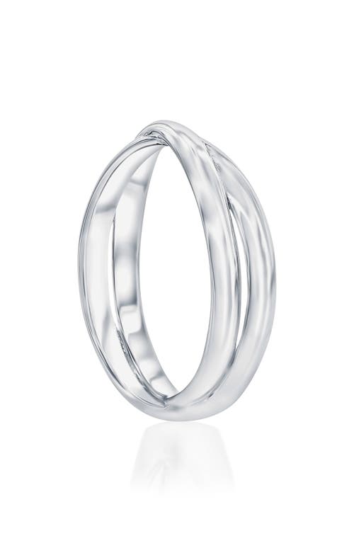 Simona Crossover Ring In Silver