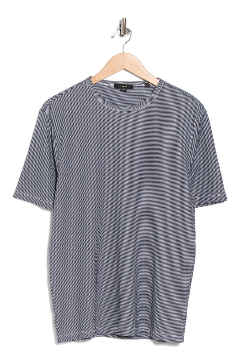 Feeder Stripe Crewneck T-Shirt, Alternate, color, COASTAL/ WHITE