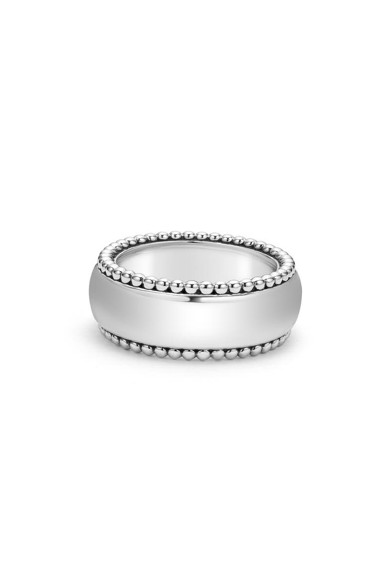 Men's Anthem Caviar Lined Band Ring, Alternate, color, SILVER