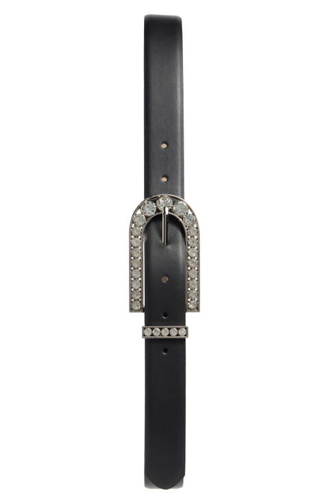 Crystal Embellish Slim Belt