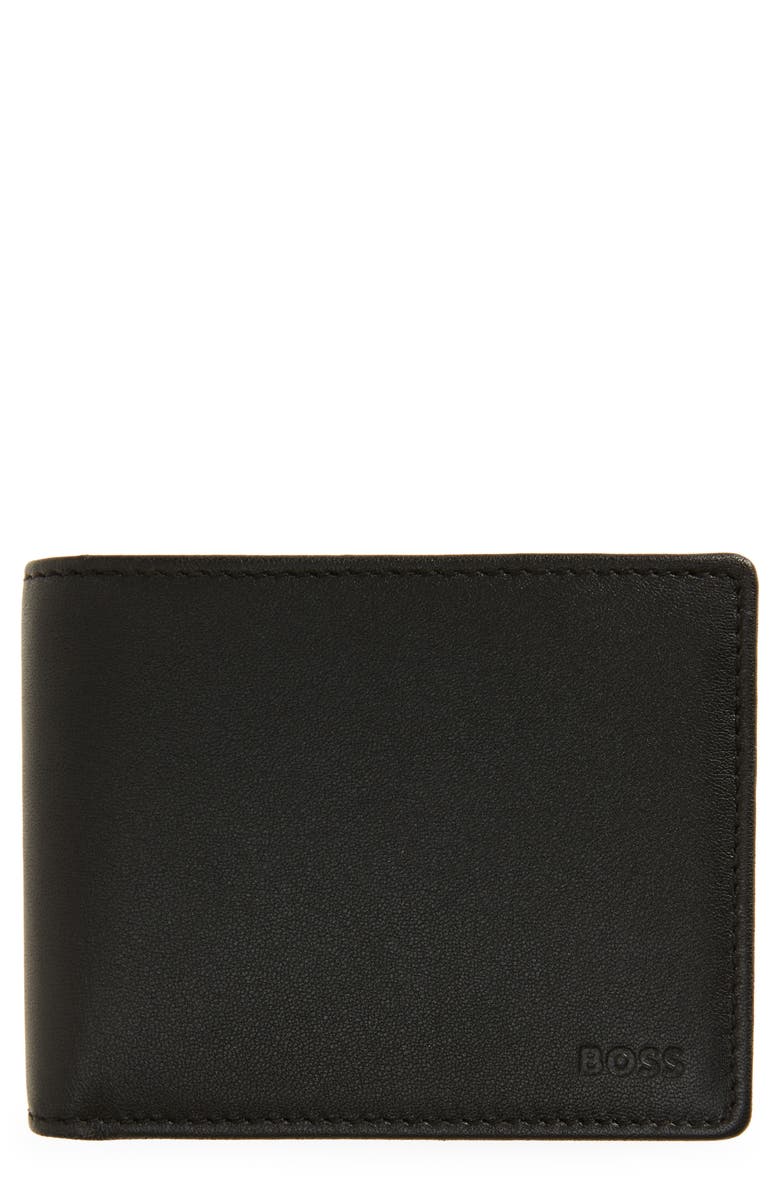 BOSS Majestic Leather Wallet, Main, color, 