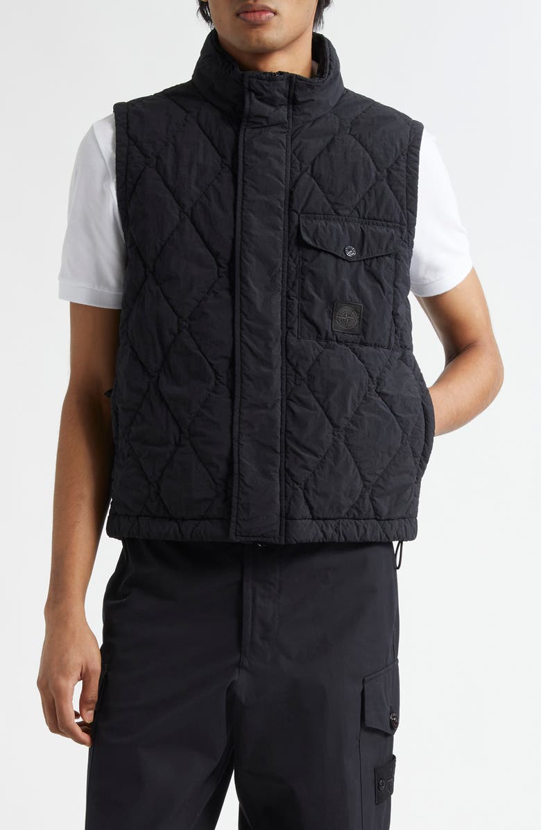 Stone Island Ghost Diamond Quilted Puffer Vest, Main, color, V0029 Black