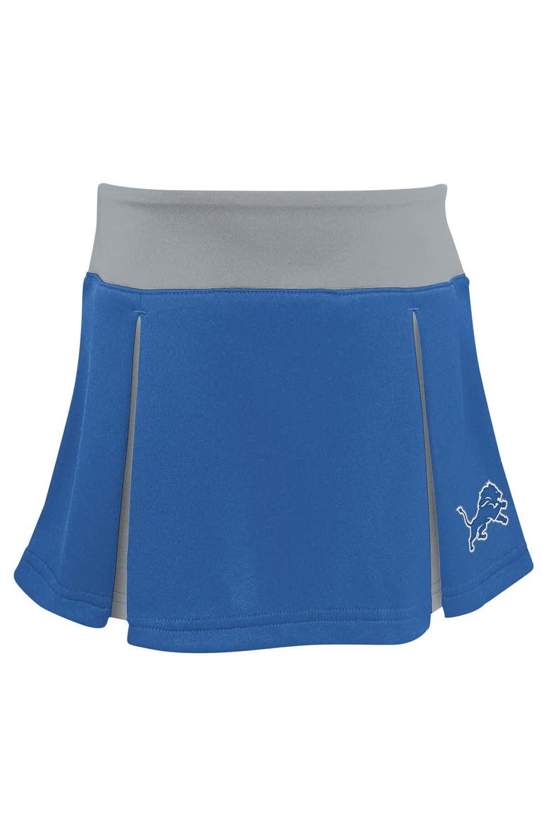 Outerstuff Girls Toddler Blue Detroit Lions Spirit Cheer Two-Piece Cheerleader Set with Bloomers, Alternate, color, Blue