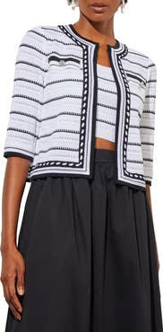 Ming Wang Stripe Cardigan