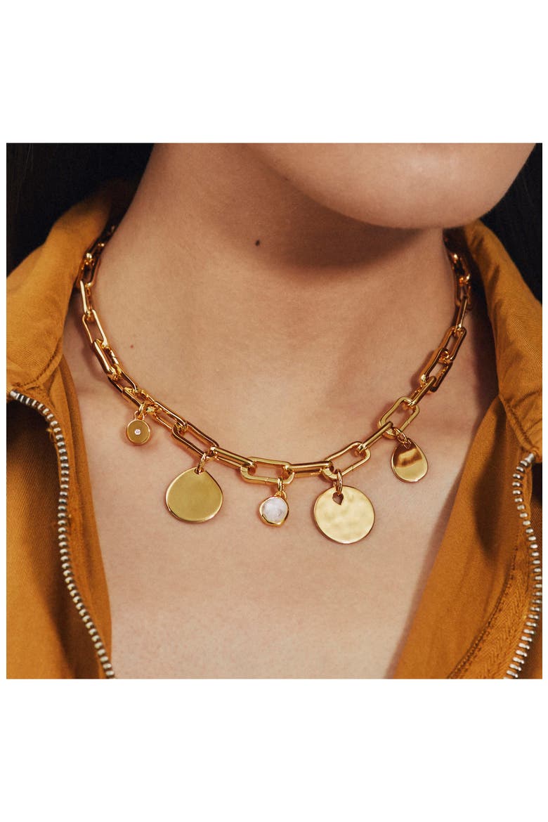 Engravable Hammered Pendant Charm, Alternate, color, ROS GOLD