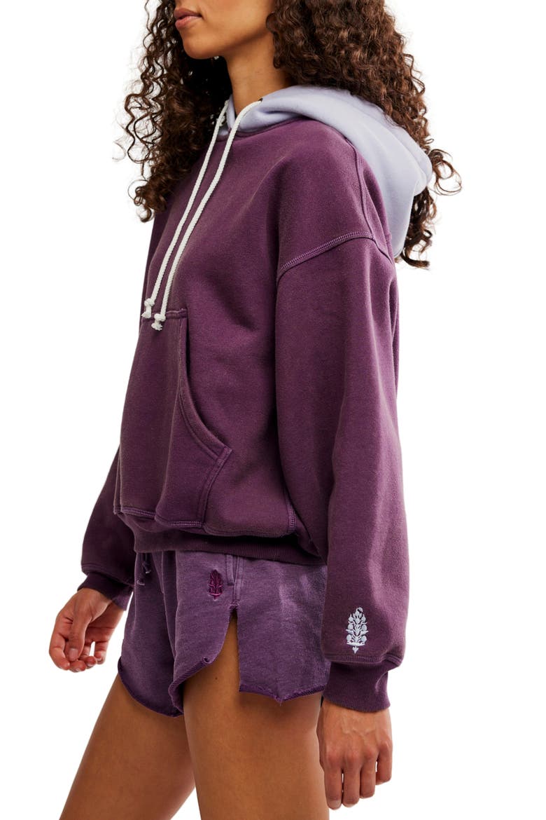 Final Call Colorblock Hoodie, Alternate, color, BLACKBERRY/ LUNAR BLO