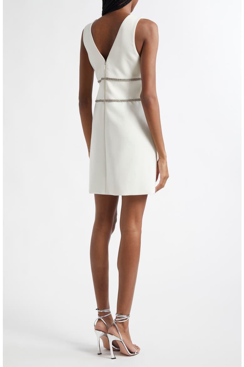 Chani Rhinestone Bow Detail Cocktail Minidress, Alternate, color, IVORY