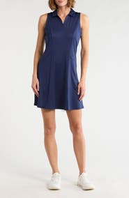 Callaway Sleeveless Flounce Mesh Detail Golf Dress