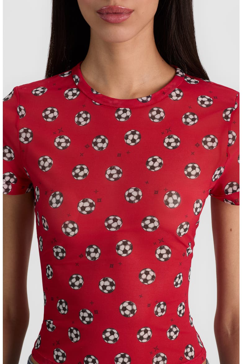 Tess Crop T-Shirt, Alternate, color, GO FOR GOLD HIBISCUS