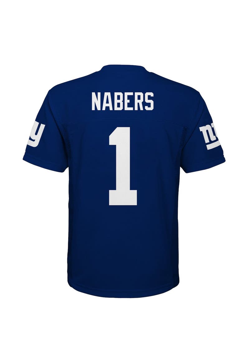 Youth Malik Nabers Royal New York Giants Replica Player Jersey, Alternate, color, Royal