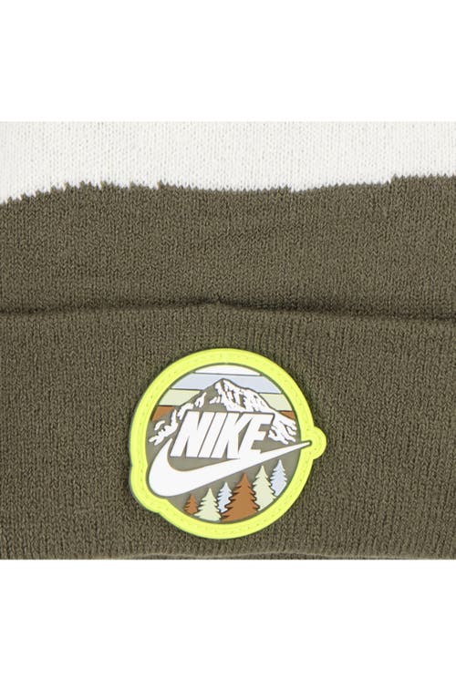 Nike Kids' Snowy Day Pom Beanie & Gloves Set In Green