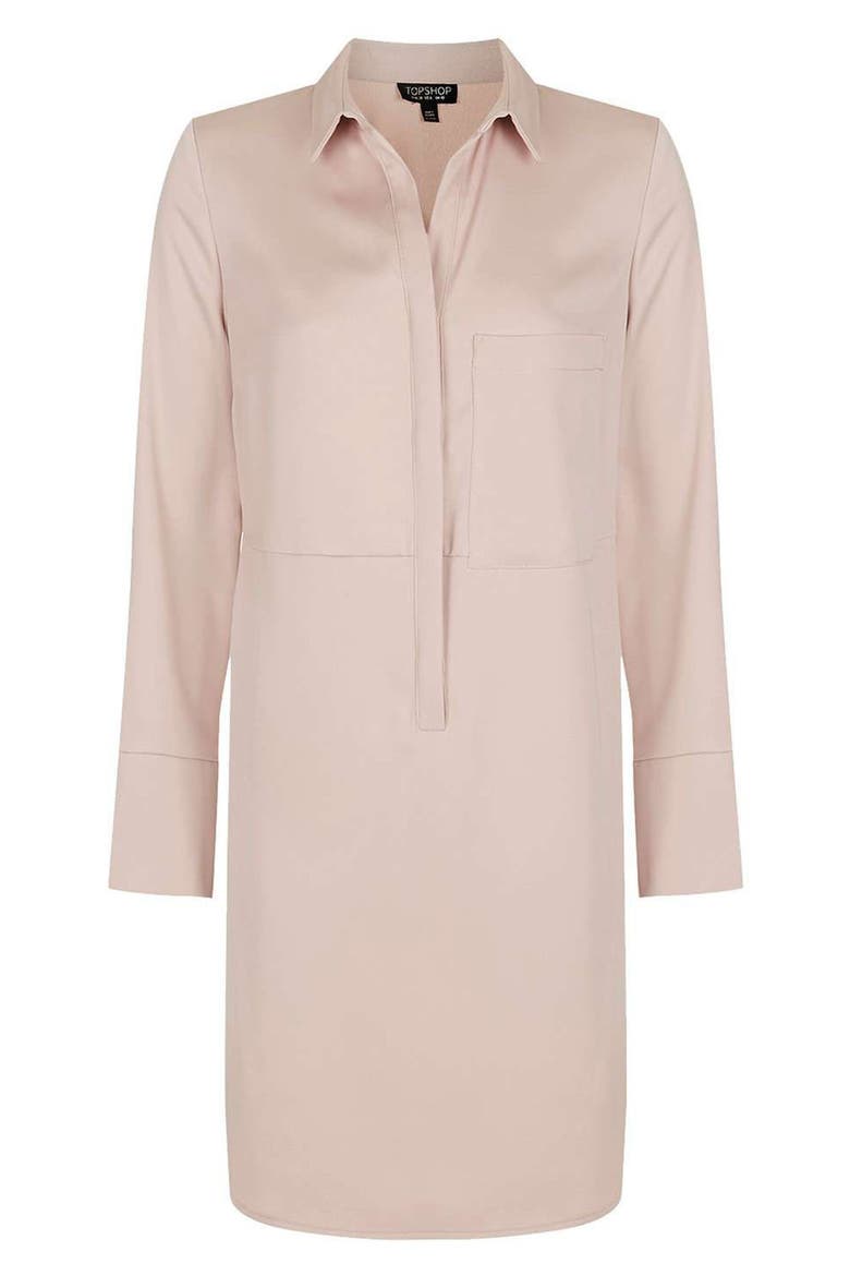 Tie Cuff Shirtdress, Alternate, color, BLUSH