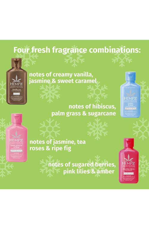 Hempz Mini Indulgence Beauty Actives Moisturizing Lotion Gift Set In Transparent