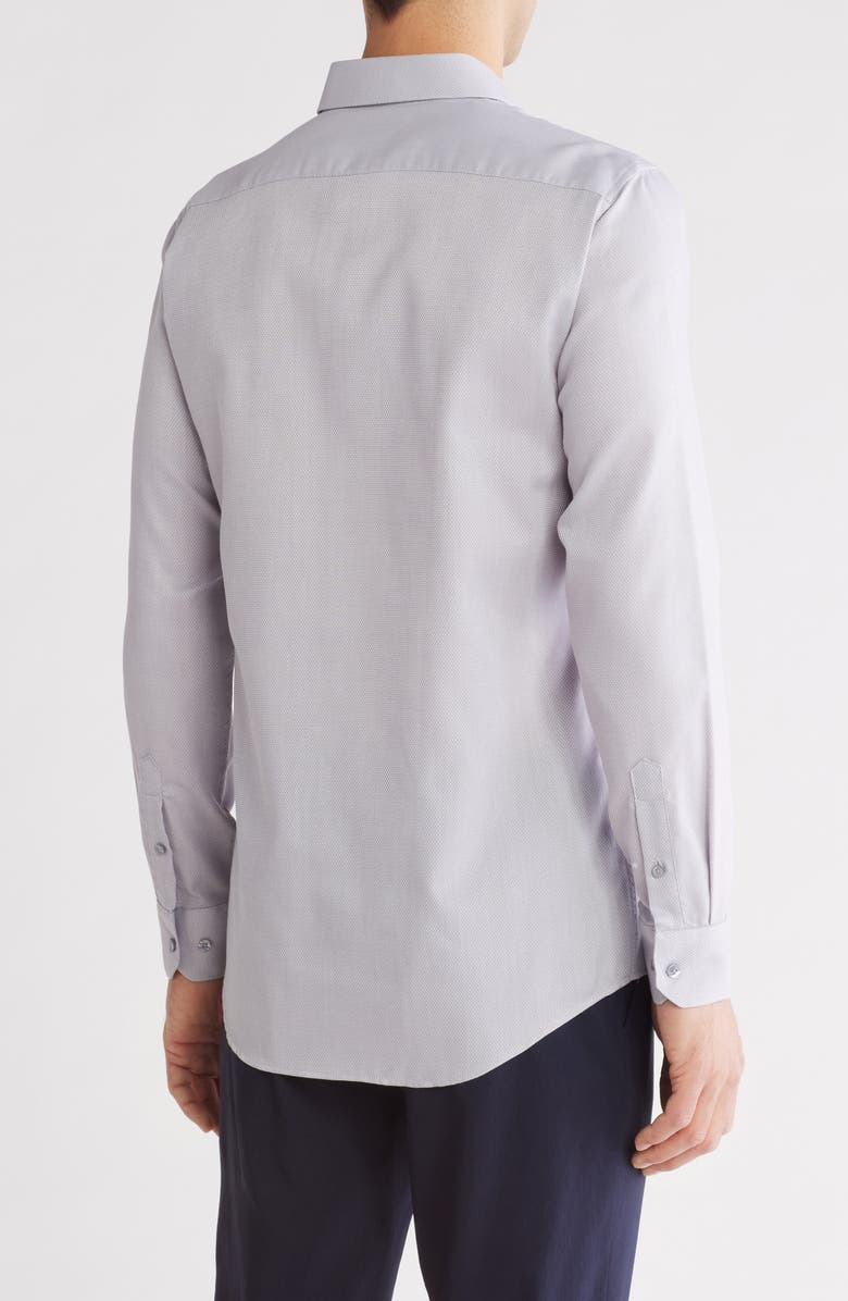 Perry Ellis Sycamore Dobby Slim Dress Shirt, Alternate, color, Alloy